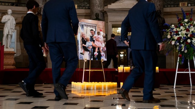 Man detained in Kirk memorial venue charged with impersonating officer